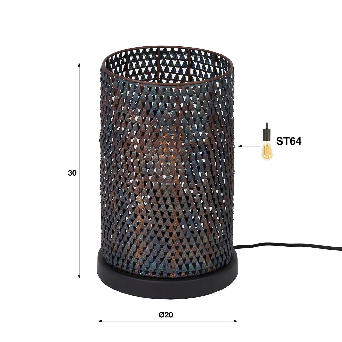 Tafellamp Armor | Zwart Metaal