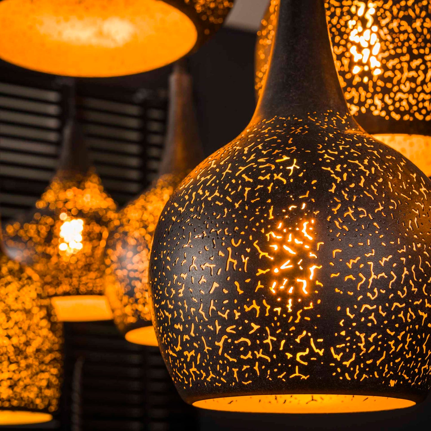 Hanglamp 7L Zip | Zwart Metaal