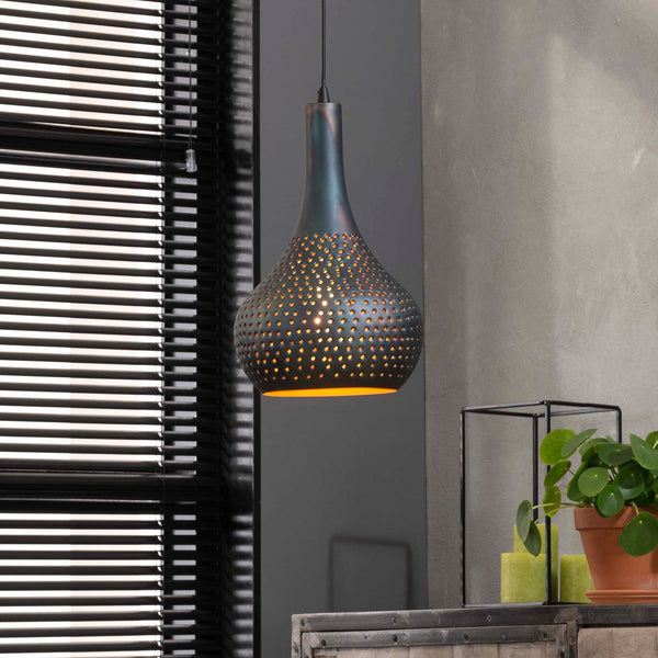 Hanglamp Industry Kegel | Zwart Bruin