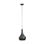 Hanglamp Industry Kegel zwart bruin, vooraanzicht op witte achtergrond