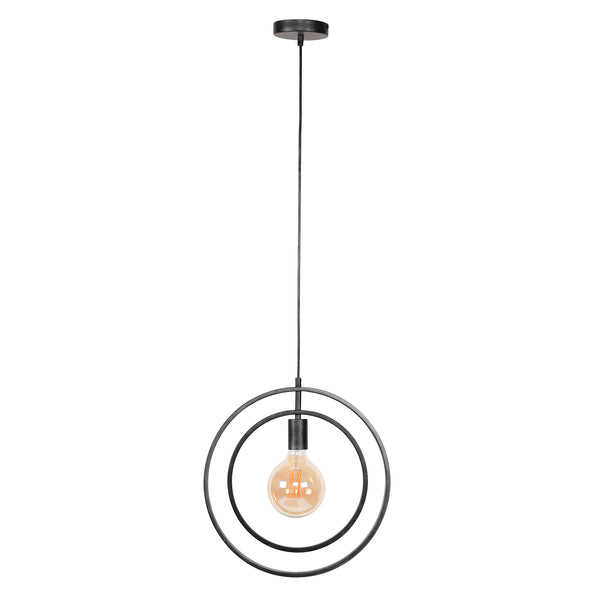 Hanglamp Turn Around charcoal, vooraanzicht op witte achtergrond