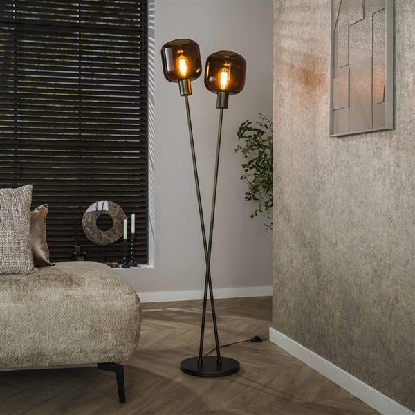Vloerlamp Bronza | Glas Bruin