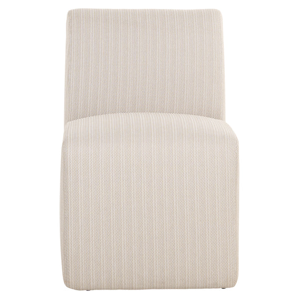 Tuinstoel Riva beige aluminium, vooraanzicht op witte achtergrond