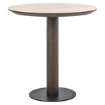 Eettafel Ritz bruin eiken fineer 75 cm, vooraanzicht op witte achtergrond
