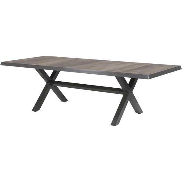 Tafel Castilla Met Kruispoot | Antraciet Keramiek