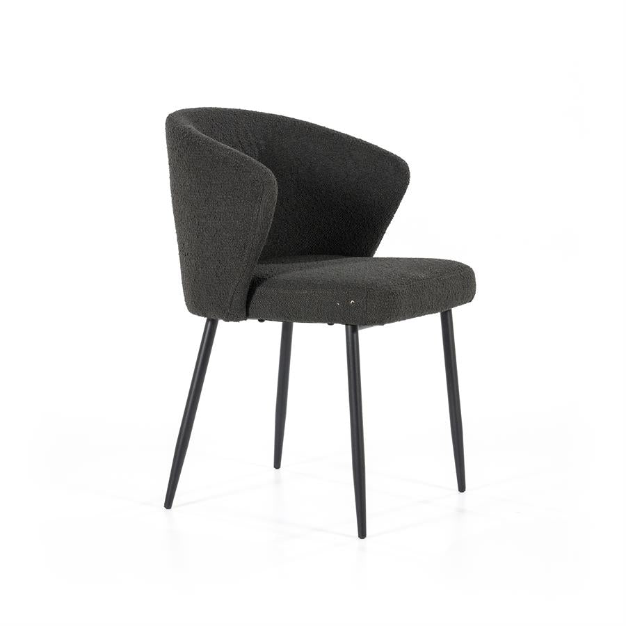 Eetkamerstoel Santos | Zwart Polyester