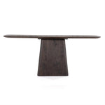Sidetable Aron bruin mangohout, vooraanzicht op witte achtergrond