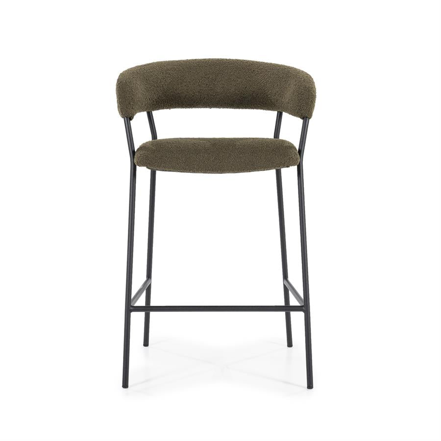 Barkruk Luka | Groen Polyester