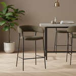 Barkruk Luka | Groen Polyester