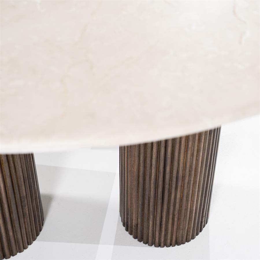 Eettafel Xavi | Bruin Mangohout | Rond