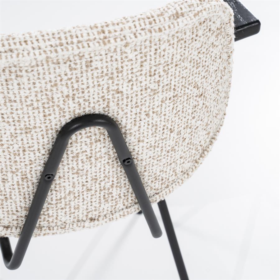 Eetkamerstoel Jon | Beige Stof | Met Armleuning