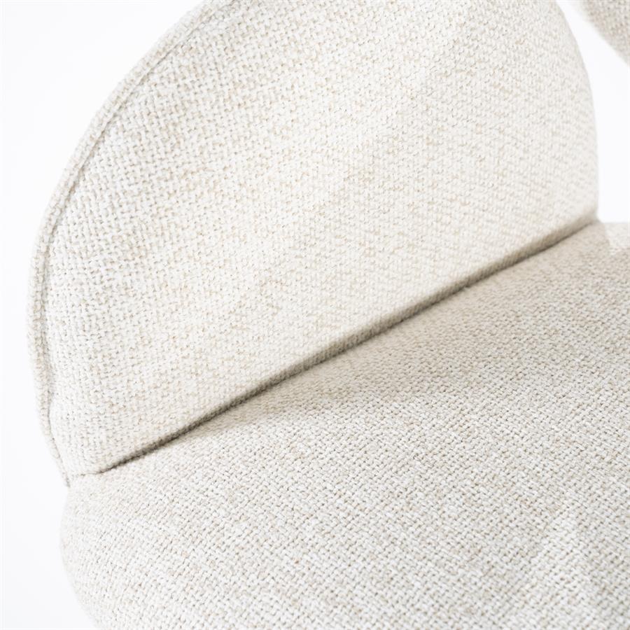 Eetkamerstoel Rosalin | Beige Stof | Met Armleuning