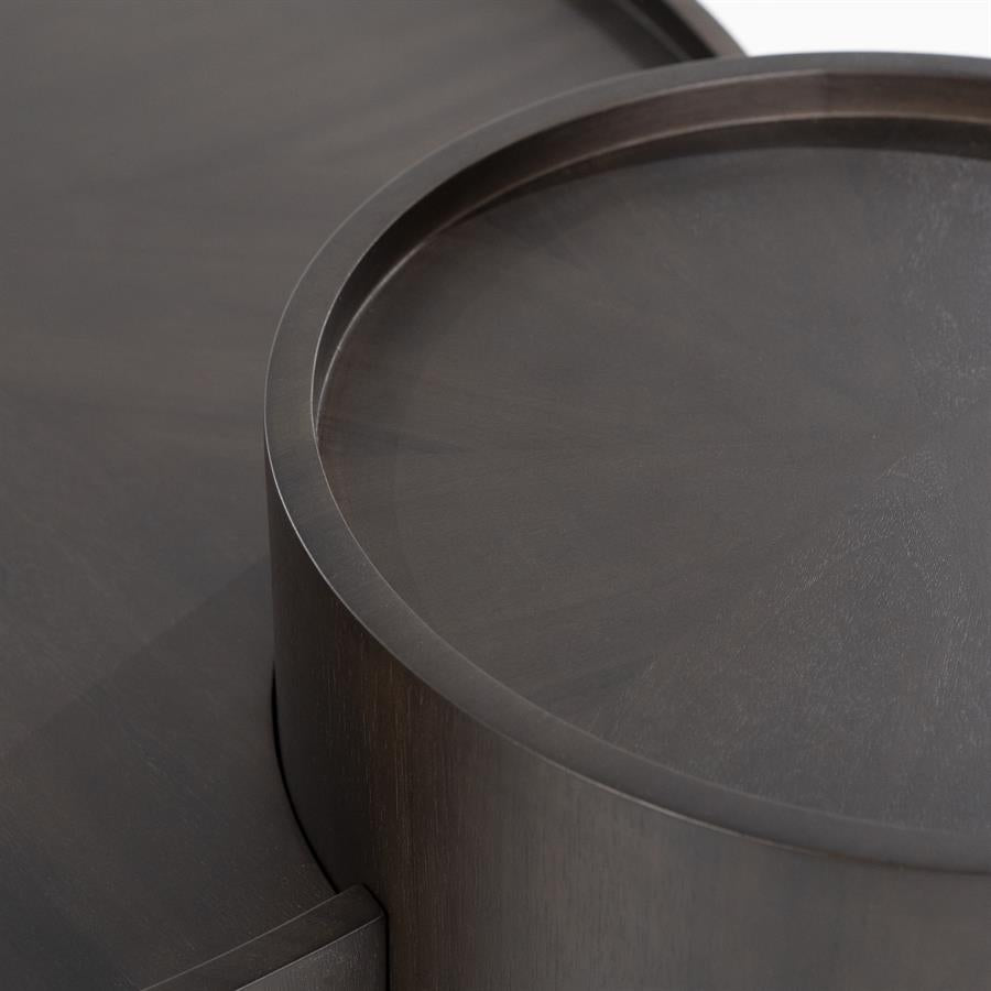 Salontafel Max | Set | Bruin Walnoot Fineer | Rond
