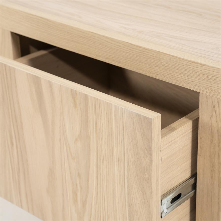 Tv-meubel Helsinki naturel eikenhout, detail van de functie