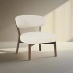 Fauteuil Mikky | Taupe Stof | Bruin Eikenhout