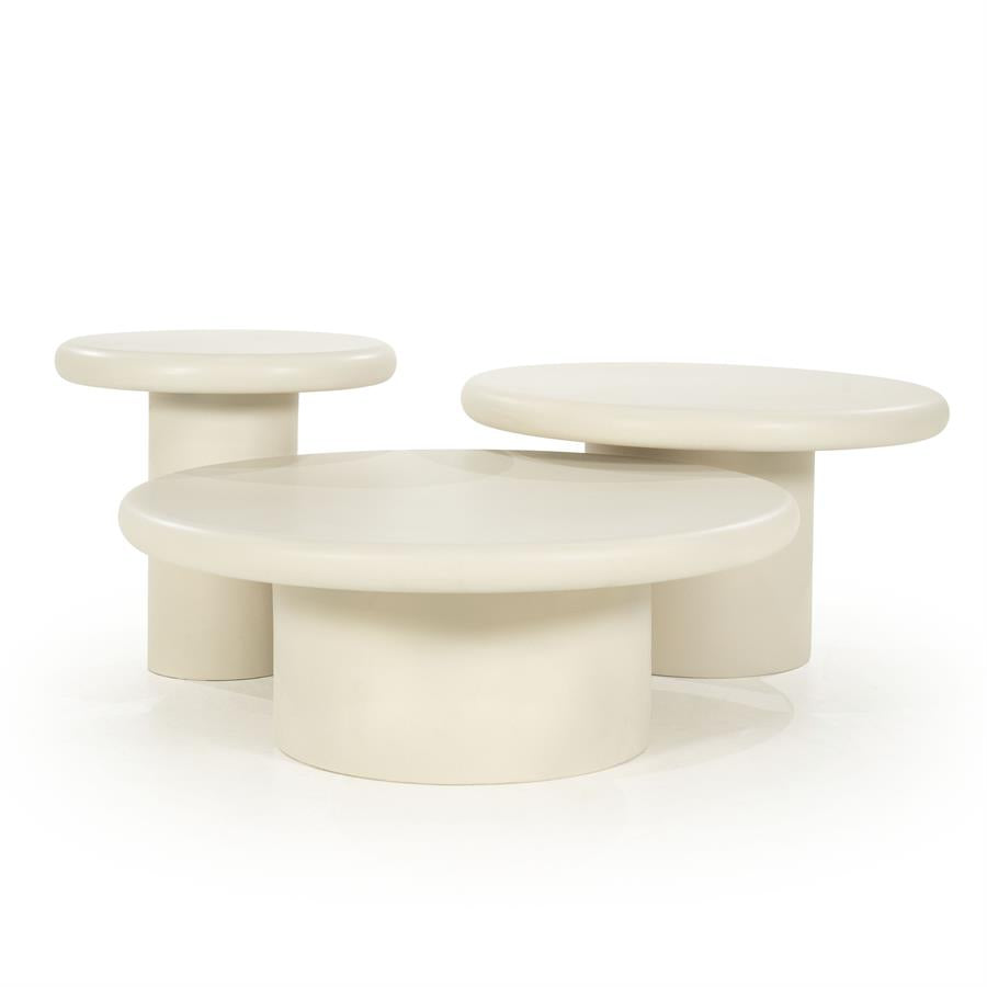 Bijzettafel Jade | Zand Magnesium Oxide | 45Ø cm