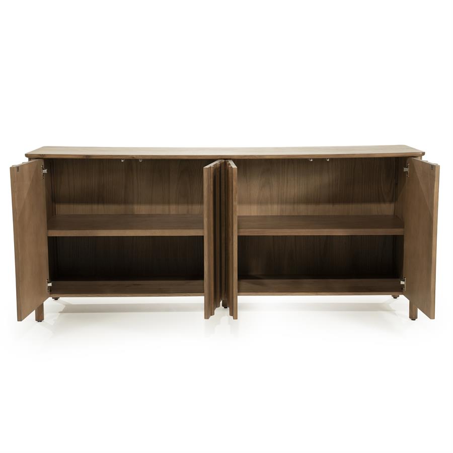 Dressoir Jake bruin eikenhout, detail van de functie