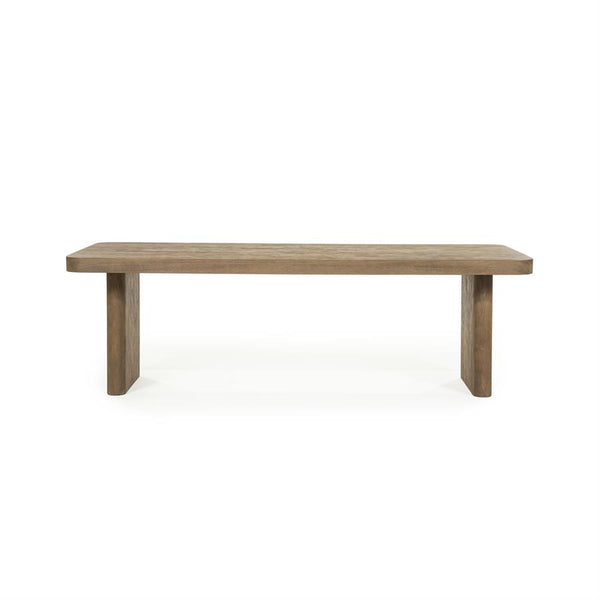 Eettafel Edward bruin mango hout & mango fineer, vooraanzicht op witte achtergrond