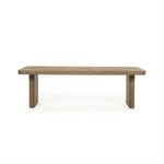 Eettafel Edward bruin mango hout & mango fineer, vooraanzicht op witte achtergrond
