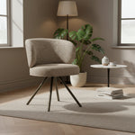 Eetkamerstoel Jayson | Taupe Blythe | Brons Onderstel