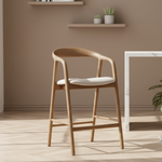 Barkruk Rayven | Bruin Essenhout | Laag