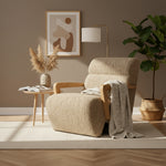 Fauteuil Olek | Taupe Bay | Naturel Essenhout