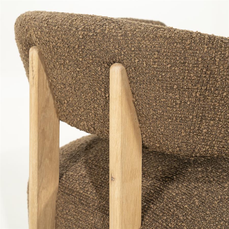 Fauteuil Lola | Bruin Stof