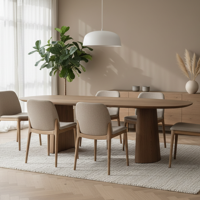 Eettafel Lune | Lichtbruin Mangohout