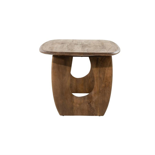 Eettafel Phoebe | Bruin Mangohout — Vooraanzicht - witfoto