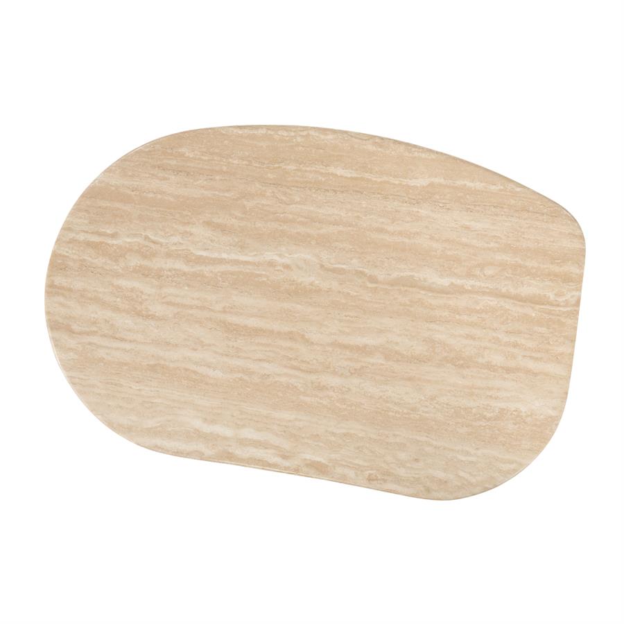 Bijzettafel Lova | Naturel Eikenhout & Travertin