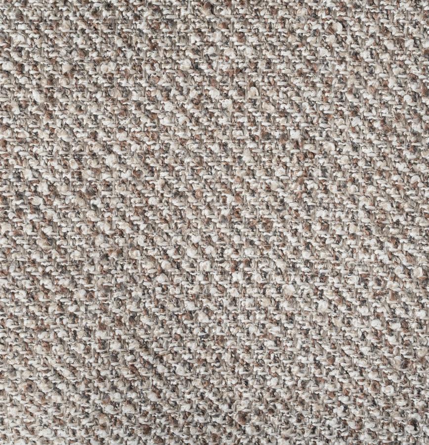 Eetkamerstoel Tibbe taupe stof zonder armleuning, detail van het materiaal