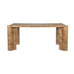Eettafel Dorian bruin mdf 180 x 110 cm, vooraanzicht op witte achtergrond