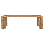 Eettafel Dorian bruin mdf 246 x 116 cm, vooraanzicht op witte achtergrond