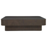Salontafel Jip bruin mdf 100 x 100 cm, vooraanzicht op witte achtergrond