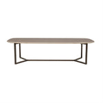 Salontafel Jace beige mdf 130 cm, vooraanzicht op witte achtergrond
