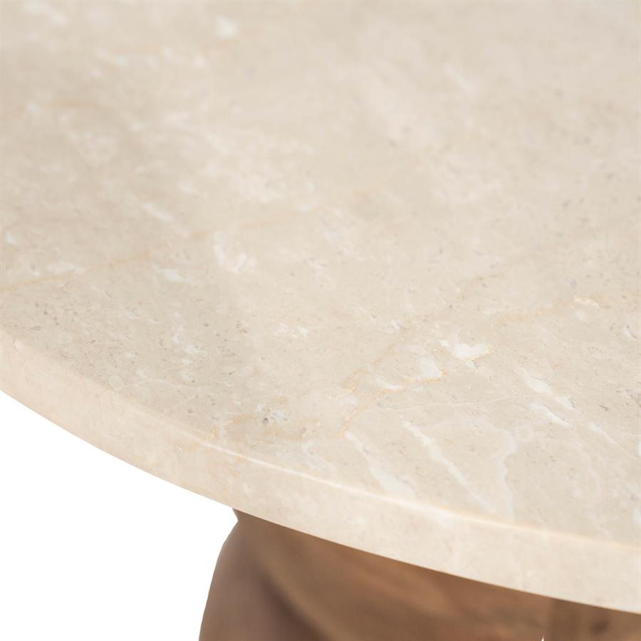Bijzettafel Pippa naturel mangohout, detail van het materiaal