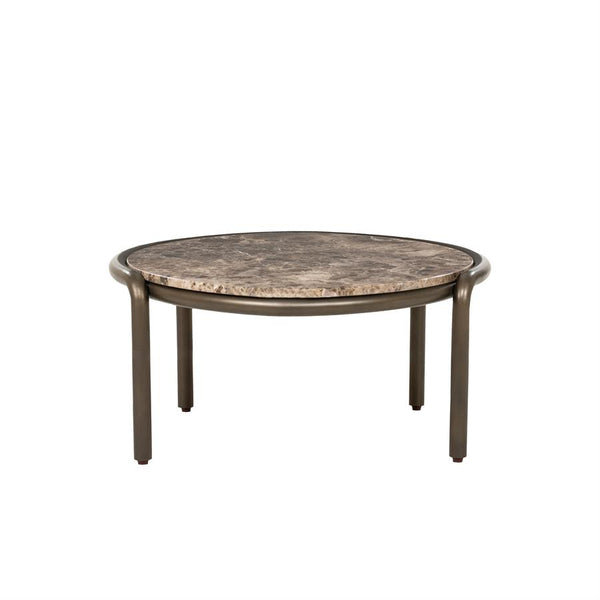 Salontafel Silke bruin ijzer 68 x 71 x 37,1 cm, vooraanzicht op witte achtergrond