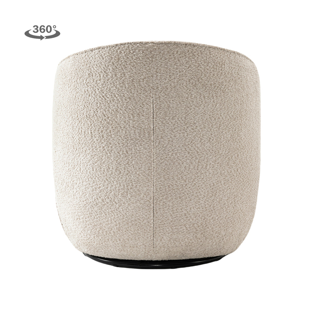 Draaifauteuil Belvi | Crème Stof