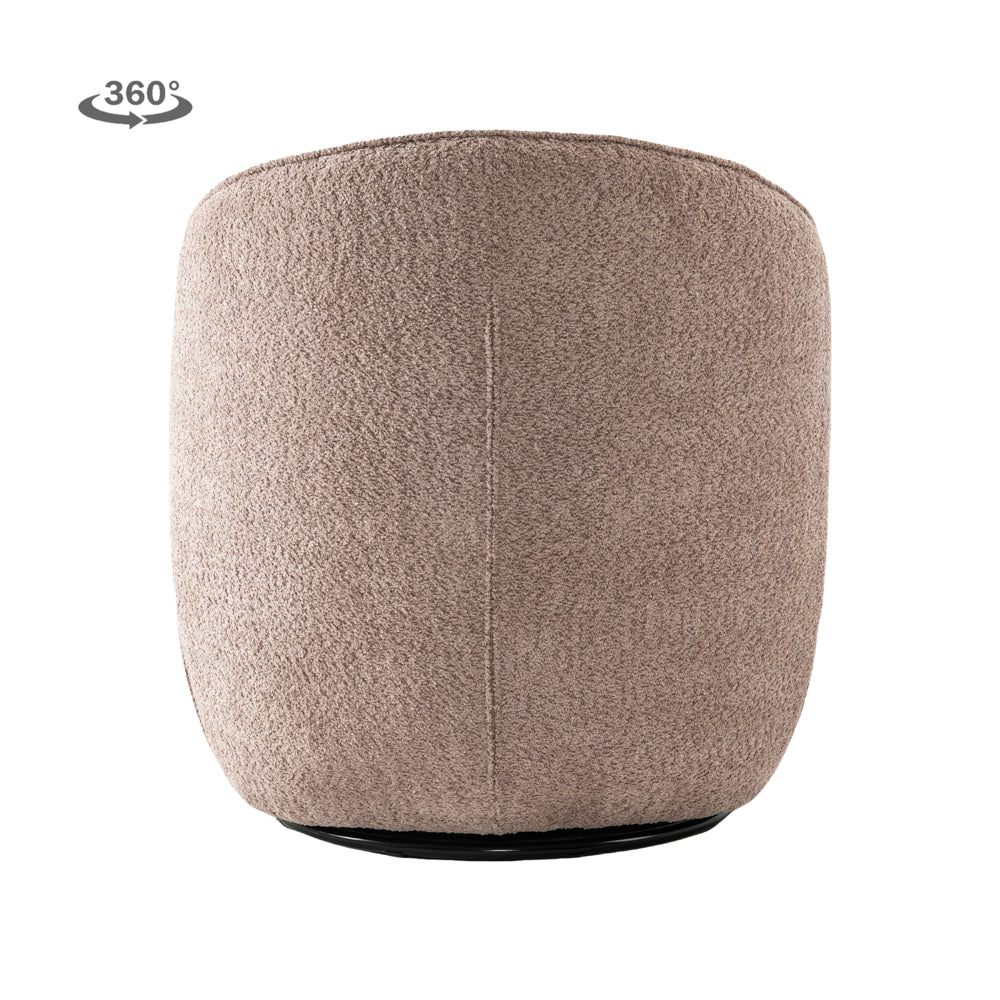 Draaifauteuil Belvi | Bruine Stof