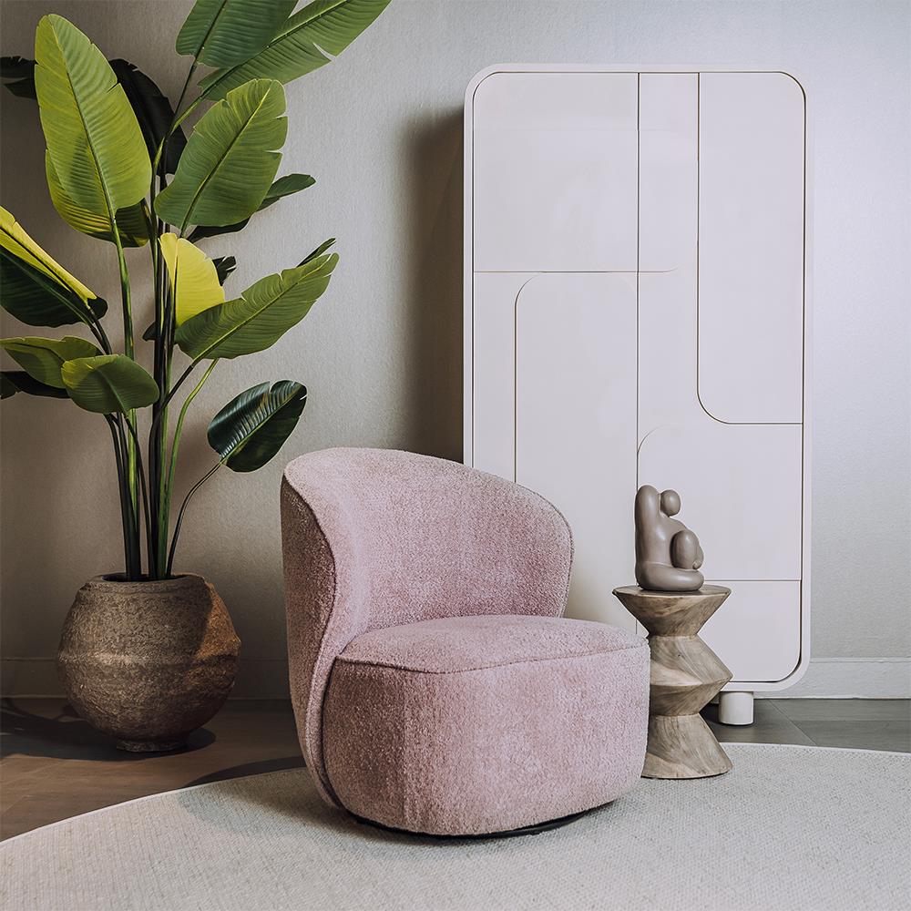 Draaifauteuil Belvi | Oud Roze Stof
