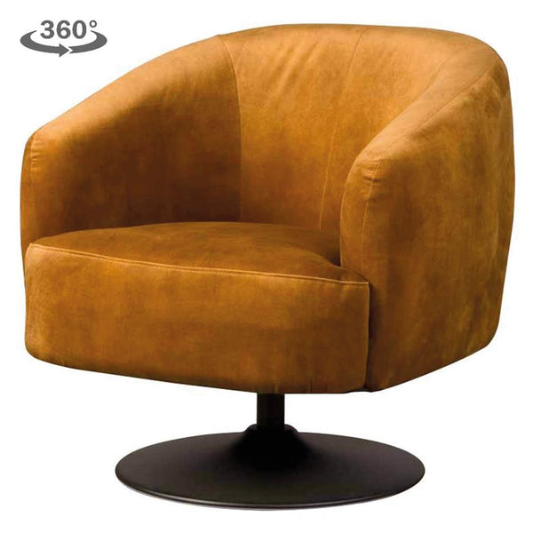 Draaifauteuil Barga | Velvet Goud — Vooraanzicht - witfoto
