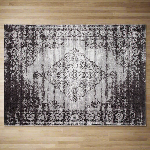 Vloerkleed Brix | Zwart Katoen