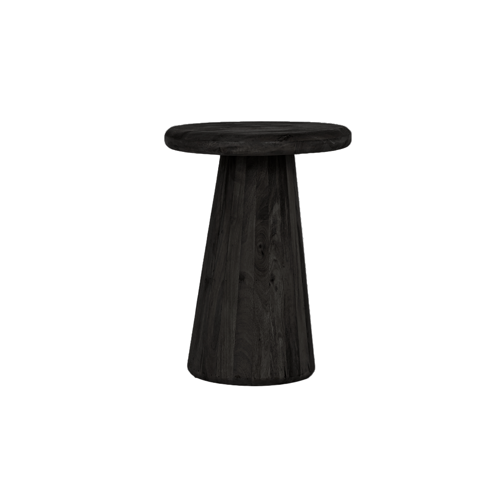 Asti Bijzettafel | Rond Zwart