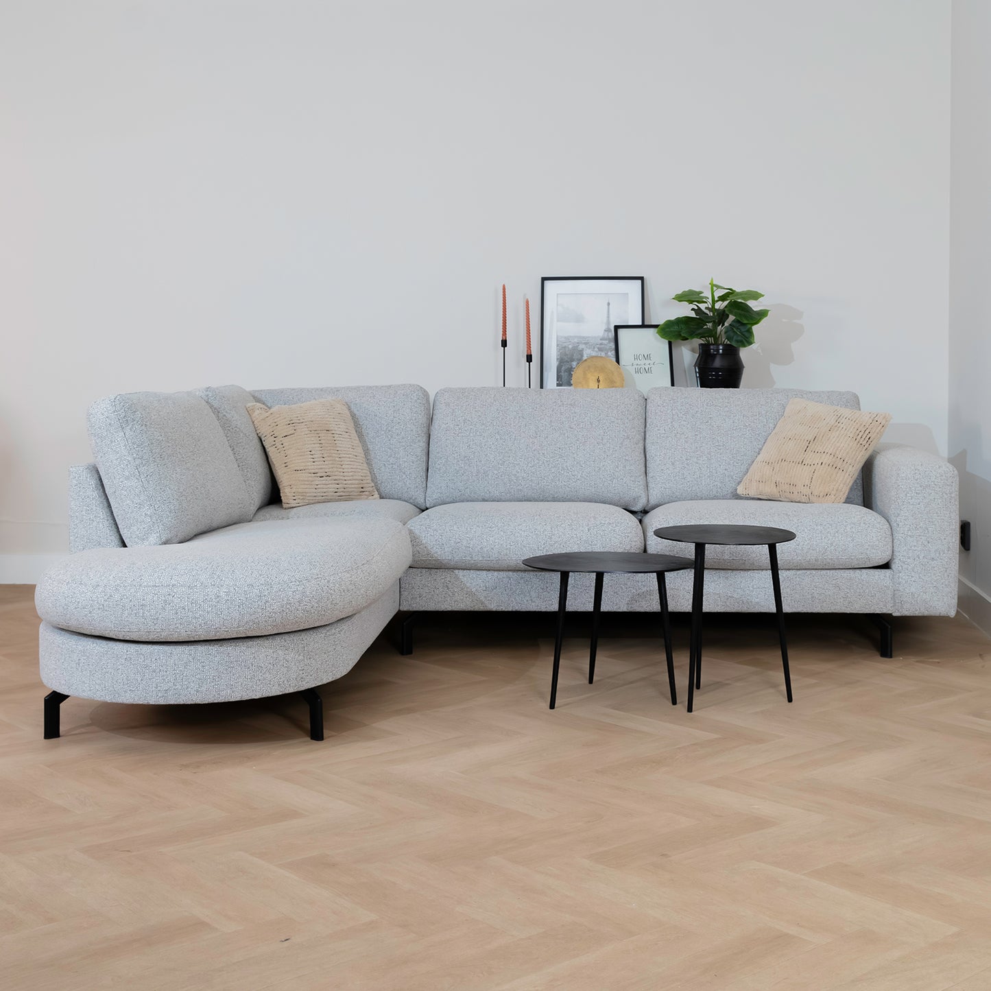 Hoekbank Parker | Grijs Stof