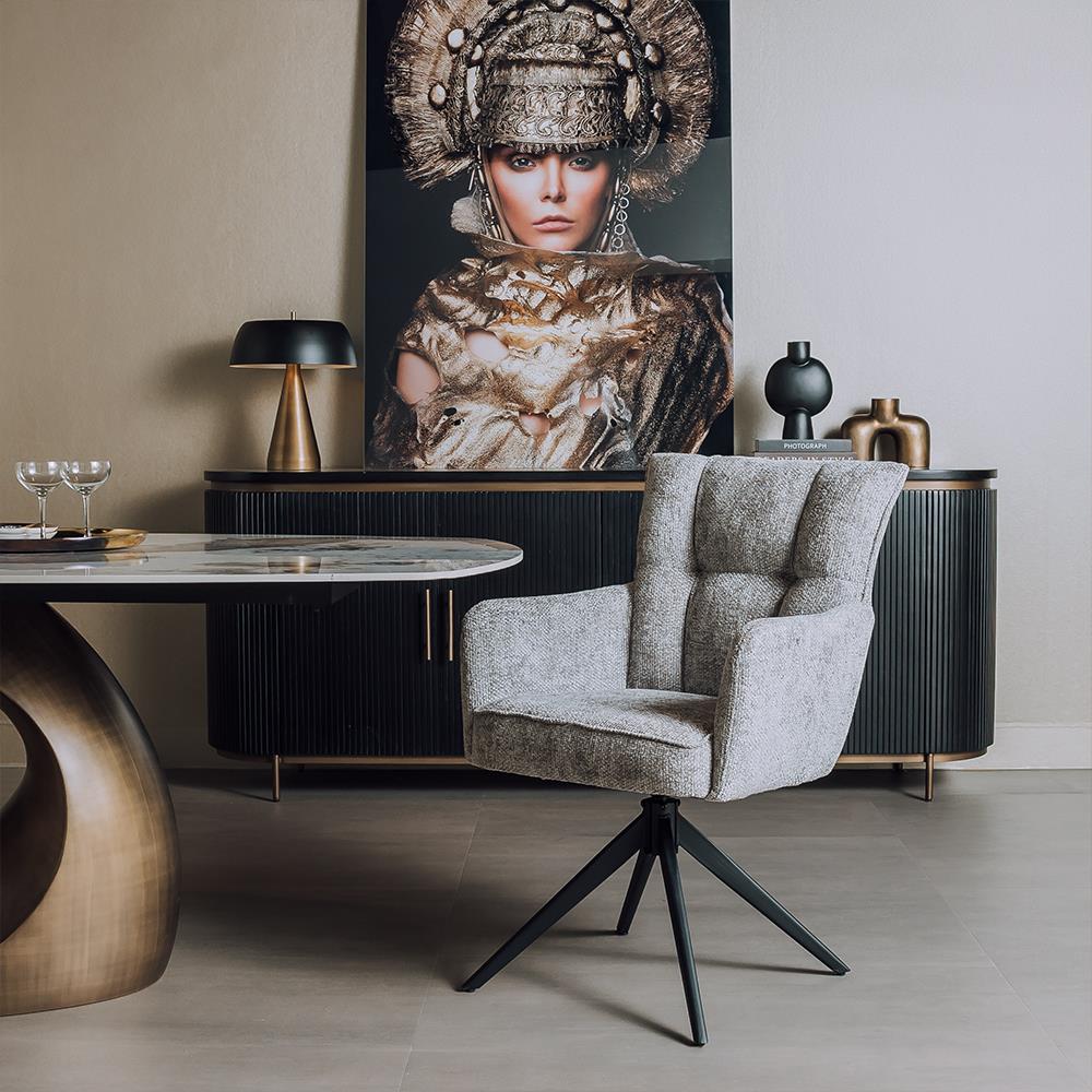 Eetkamerstoel Bardi | Licht Grijs Stof