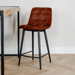 Barkruk Jelt | Kookeiland of Bartafel | Velours Rust