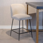 Barstoel Pullitzer | Kookeiland of Bartafel | Wit Bouclé