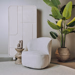 Draaifauteuil Belvi | Crème Stof