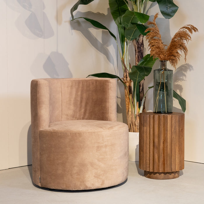 Fauteuil Evy | Velours Zand