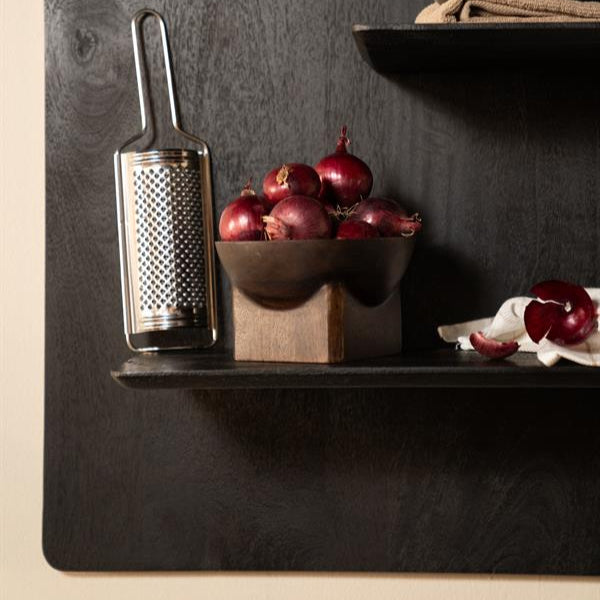 Wanddecoratie Seco | Zwart Mangohout